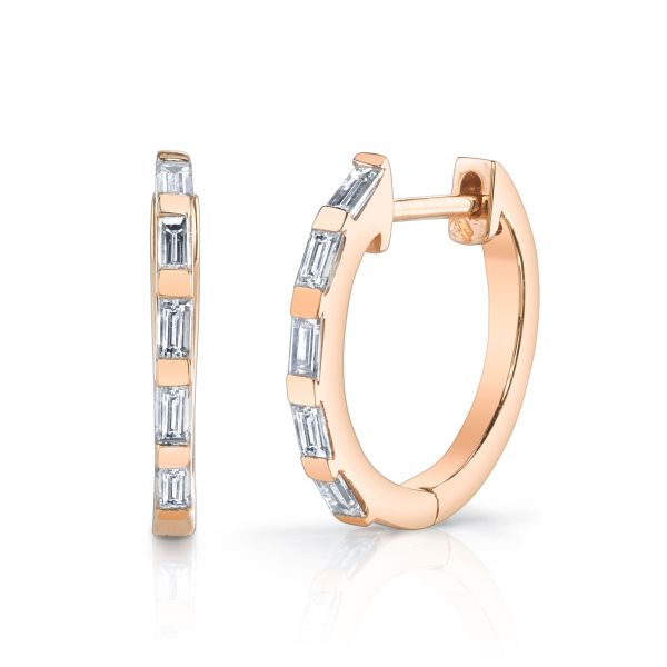 DIAMOND BAGUETTE HUGGIES, 12.5mm