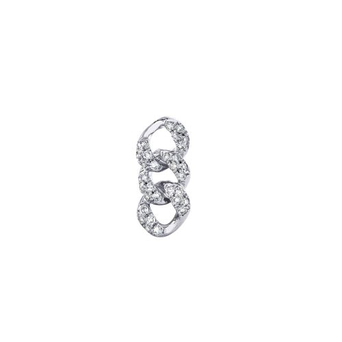 SINGLE DIAMOND PAVE LINK STUD