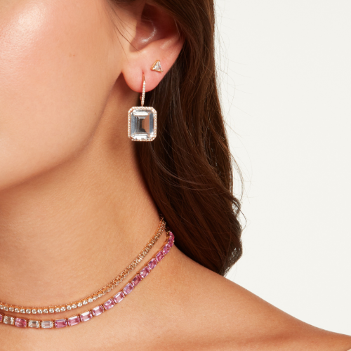 READY TO SHIP WHITE TOPAZ PORTRAIT EARRINGS