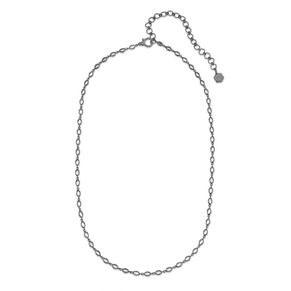 SOLID GOLD MARQUISE LINK NECKLACE