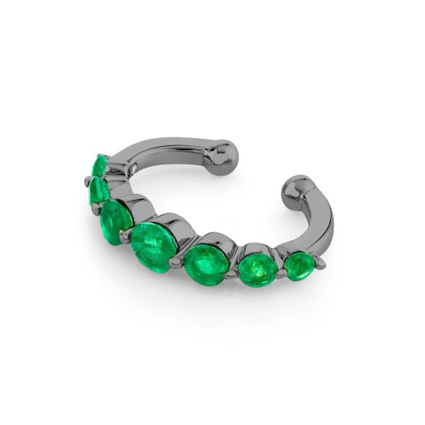 EMERALD GRADUAL ROUND EAR CUFF