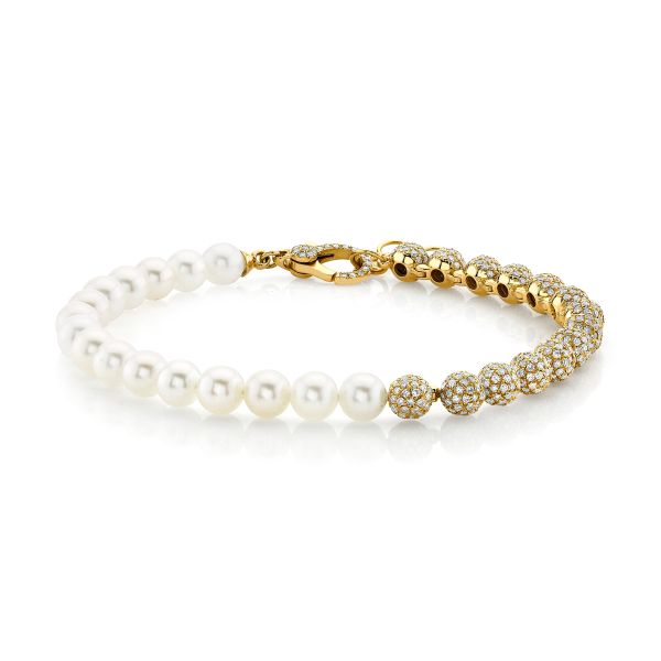 PEARL & DIAMOND SPLIT BRACELET