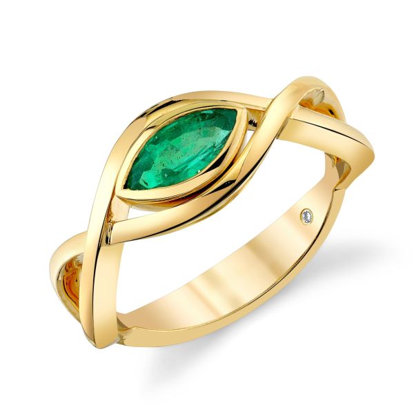 EMERALD MARQUISE VINE RING