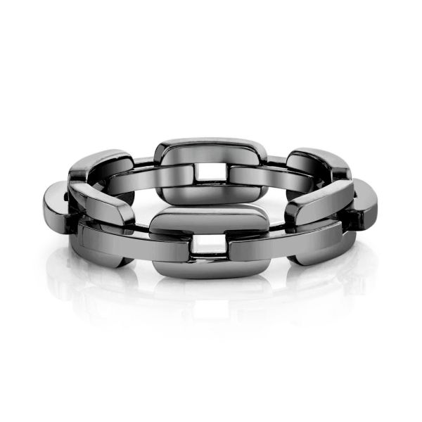 SOLID GOLD MINI DECO LINK RING