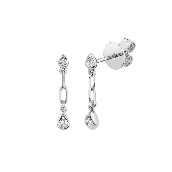 MINI ME DIAMOND DANGLE DROP STUDS