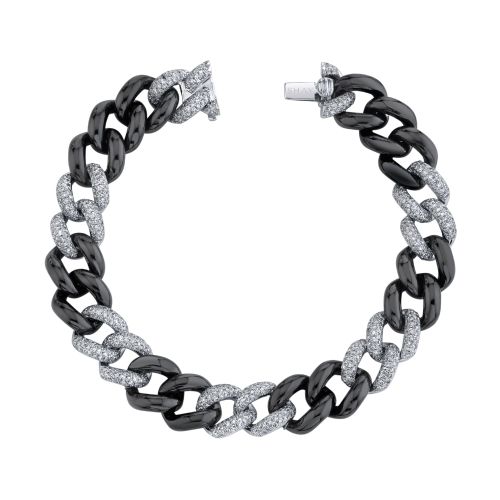 DOUBLE PAVE & CERAMIC ESSENTIAL LINK BRACELET