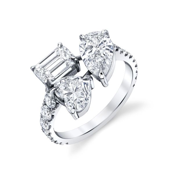 DIAMOND PETITE TRIPLE THREAT RING, PAVE BAND