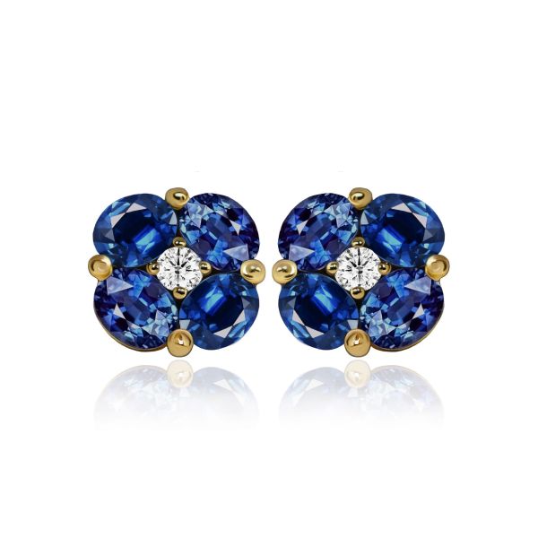 Sapphire & Diamond Earrings Flora