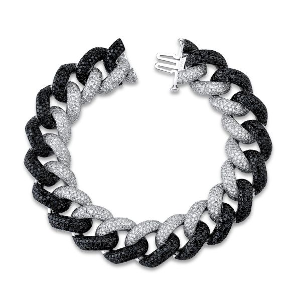 TWO-TONE JUMBO PAVE LINK BRACELET