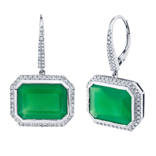 GREEN ONXY VERT EARRINGS