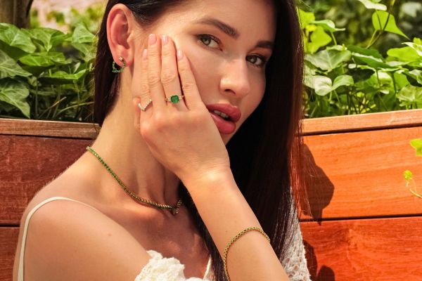 Emerald & Diamond Ring Silenus