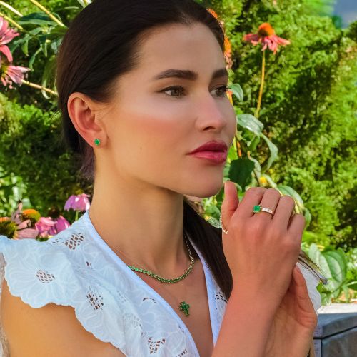 Emerald Earrings Hecate