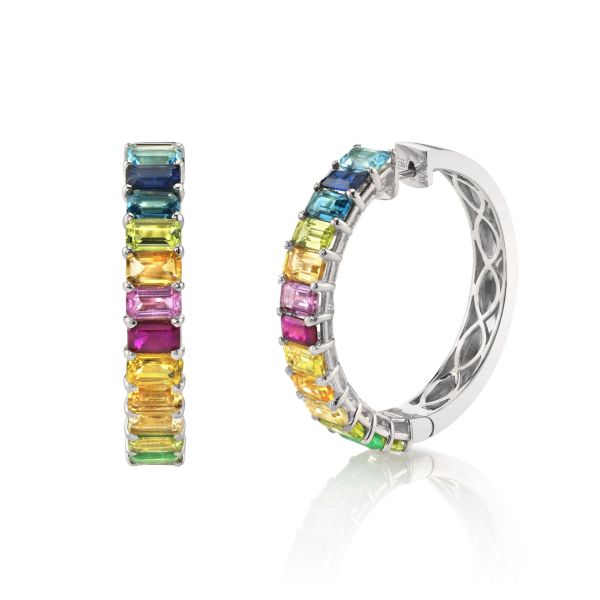 RAINBOW ETERNITY HOOPS