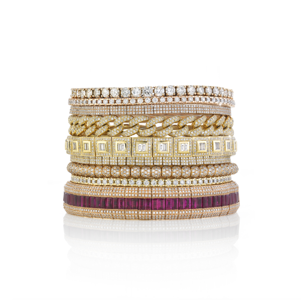 DIAMOND BAGUETTE SQUARE STRETCH BRACELET