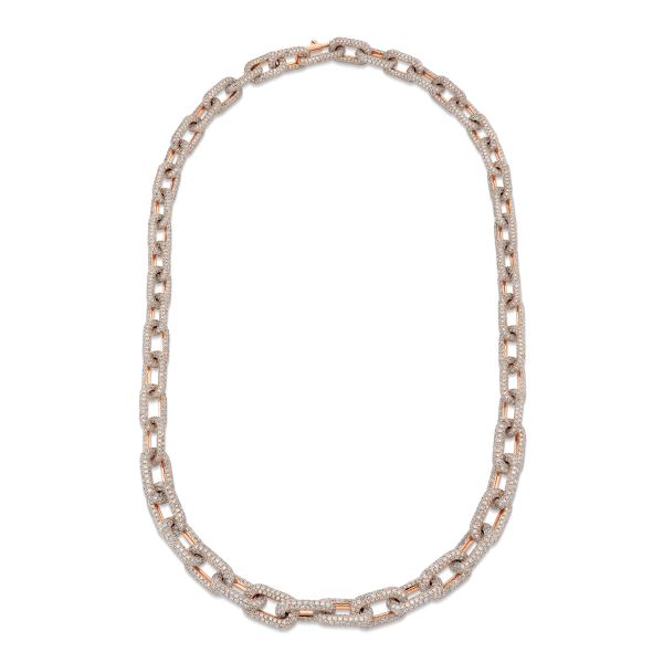 DIAMOND PAVE CABLE LINK NECKLACE