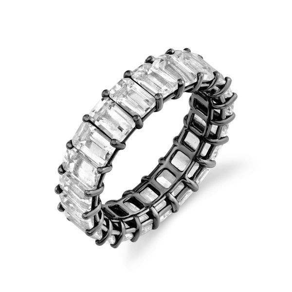 WHITE TOPAZ ETERNITY BAND