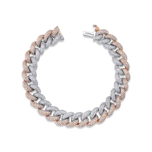 DIAMOND PAVE TWO-TONE ESSENTIAL LINK BRACELET