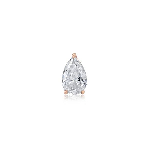 SINGLE  LARGE DIAMOND PEAR SOLITAIRE STUD