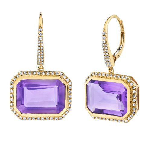 READY TO SHIP AMETHYST VERT EARRINGS