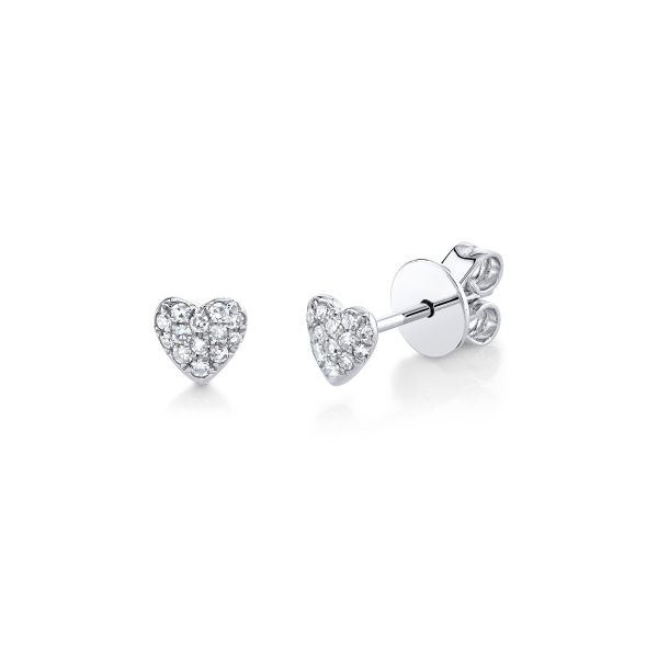 MINI ME DIAMOND PAVE BABY HEART STUDS