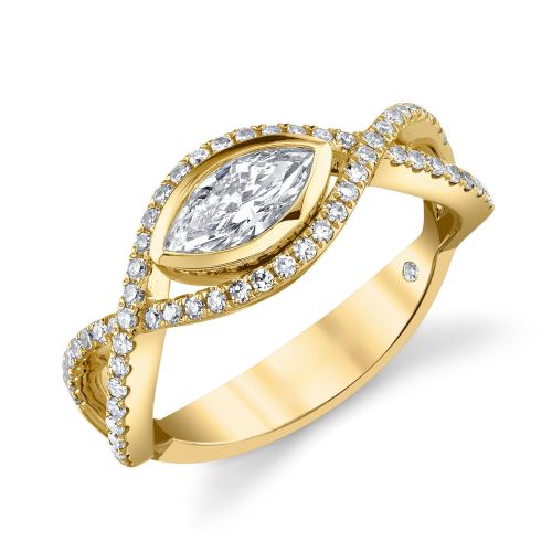 DIAMOND MARQUISE PAVE VINE RING