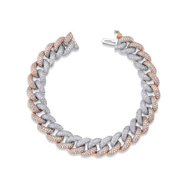 DIAMOND PAVE TWO-TONE ESSENTIAL LINK BRACELET
