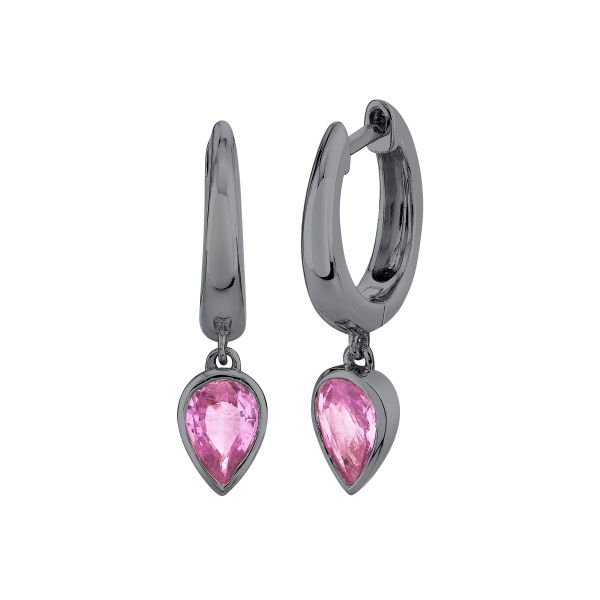 PINK SAPPHIRE PEAR DROP HUGGIES