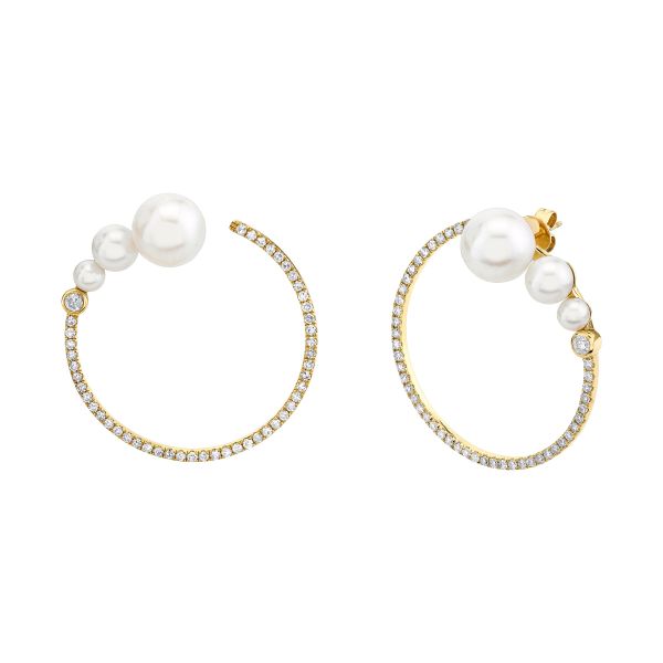 SHOOTING PEARL & DIAMOND HOOPS
