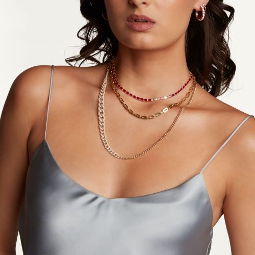 SOLID GOLD MINI DECO LINK NECKLACE