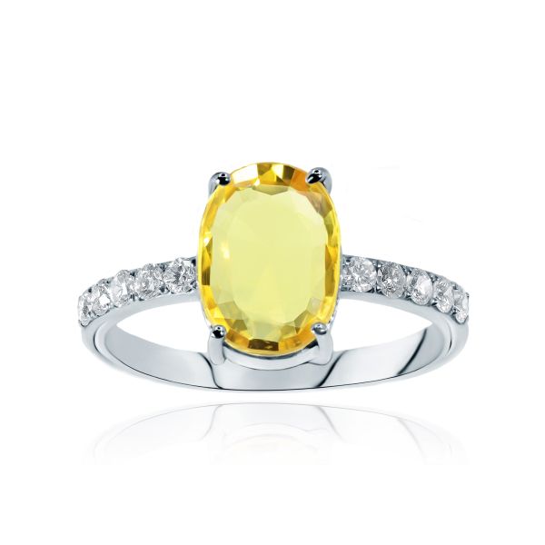 Yellow Sapphire & Diamonds Ring Charites