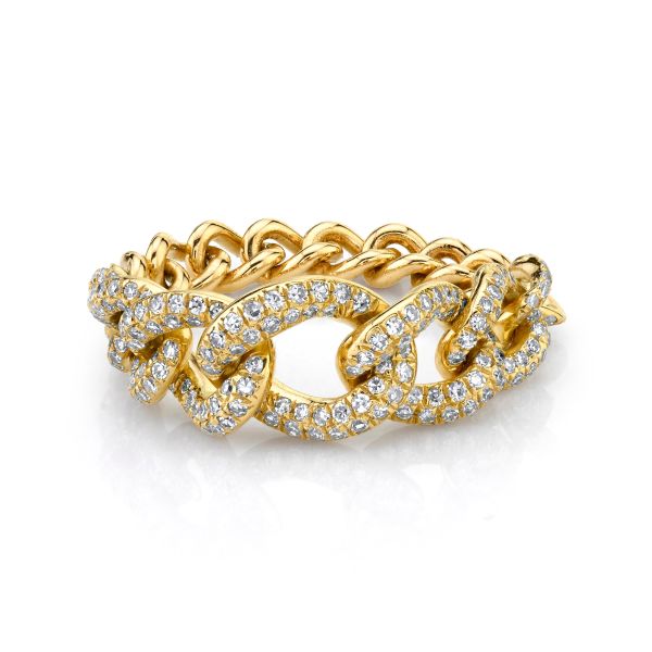 DIAMOND PAVE GRADUAL LINK RING