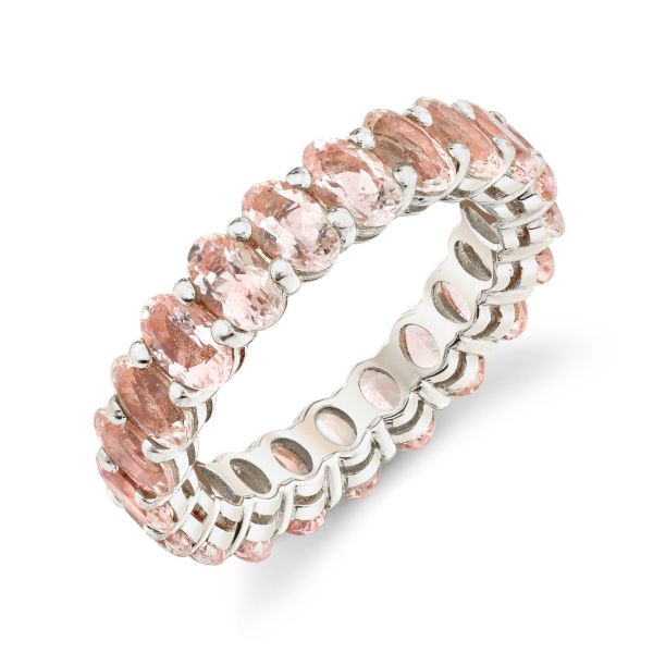 SMALL MORGANITE OVAL ETERNITY BAND
