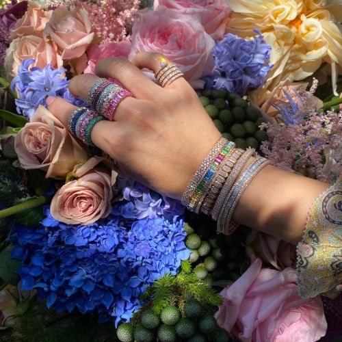 DIAMOND PAVE SQUARE STRETCH BRACELET