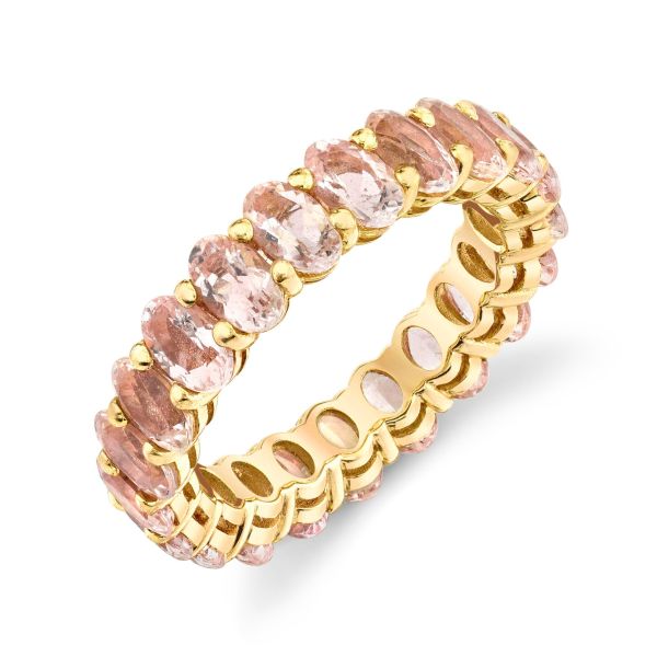 SMALL MORGANITE OVAL ETERNITY BAND