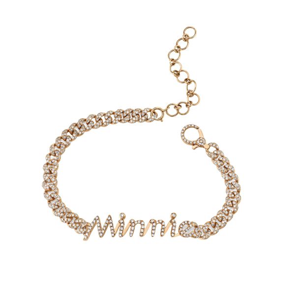 DIAMOND NAME MINI LINK BRACELET