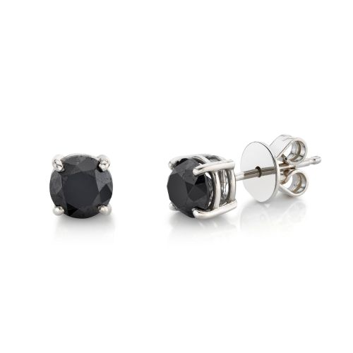 BLACK DIAMOND ROUND STUDS