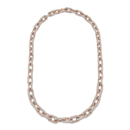 DIAMOND PAVE CABLE LINK NECKLACE