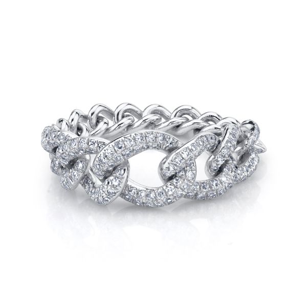 DIAMOND PAVE GRADUAL LINK RING