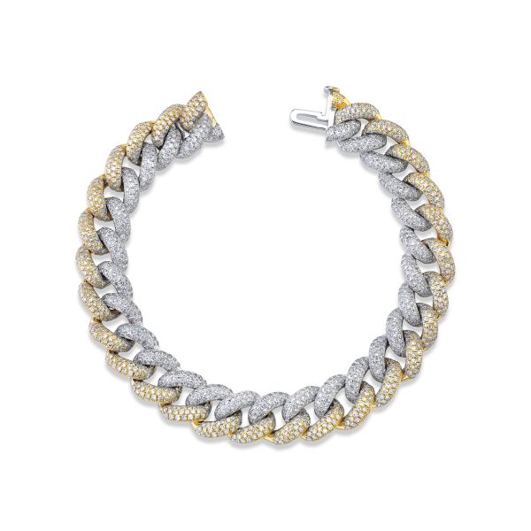 DIAMOND PAVE TWO-TONE ESSENTIAL LINK BRACELET