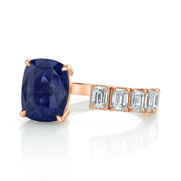 FLOATING BLUE SAPPHIRE & DIAMOND RING