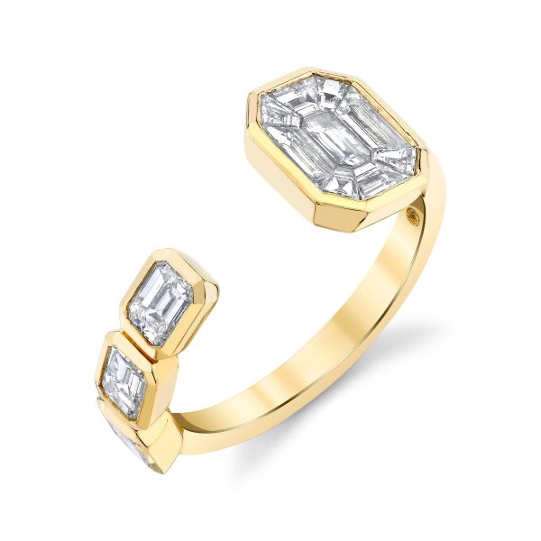 DIAMOND EAST WEST FLOATING RING