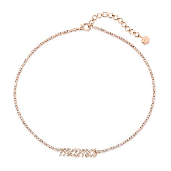 DIAMOND THREADS PERSONALIZED CURSIVE 4 LETTER NECKLACE