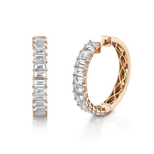 WHITE TOPAZ ETERNITY HOOPS