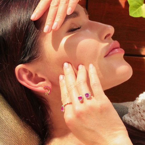 Pink Sapphires Earrings Argo