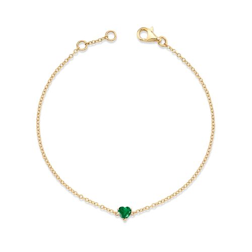 EMERALD BABY HEART BRACELET