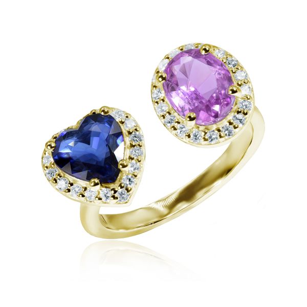 Sapphire & Diamond Ring Flower Field