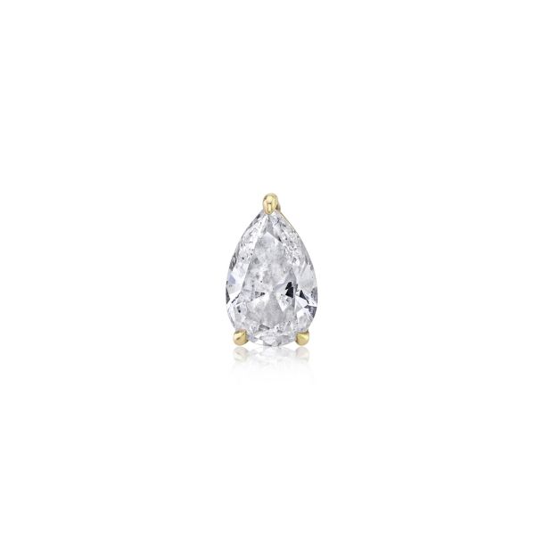 SINGLE  LARGE DIAMOND PEAR SOLITAIRE STUD