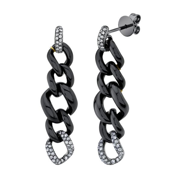 READY TO SHIP MIXED CERAMIC LINK DROP EARRINGS