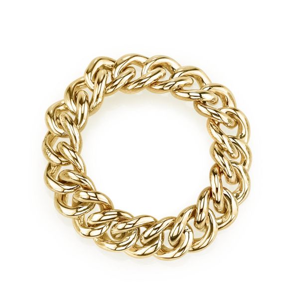 SOLID GOLD MINI LINK RING