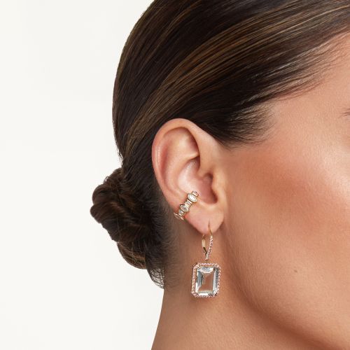 READY TO SHIP PINK SAPPHIRE & WHITE TOPAZ PORTRAIT EARRINGS